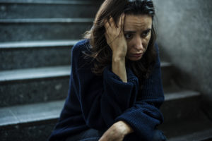 homeless woman