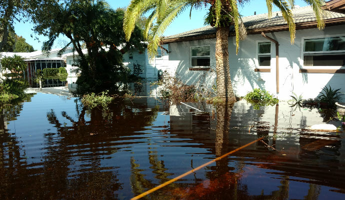 Disaster Case Management in Florida- a home has help with flood damage and mold after Hurricane Irma