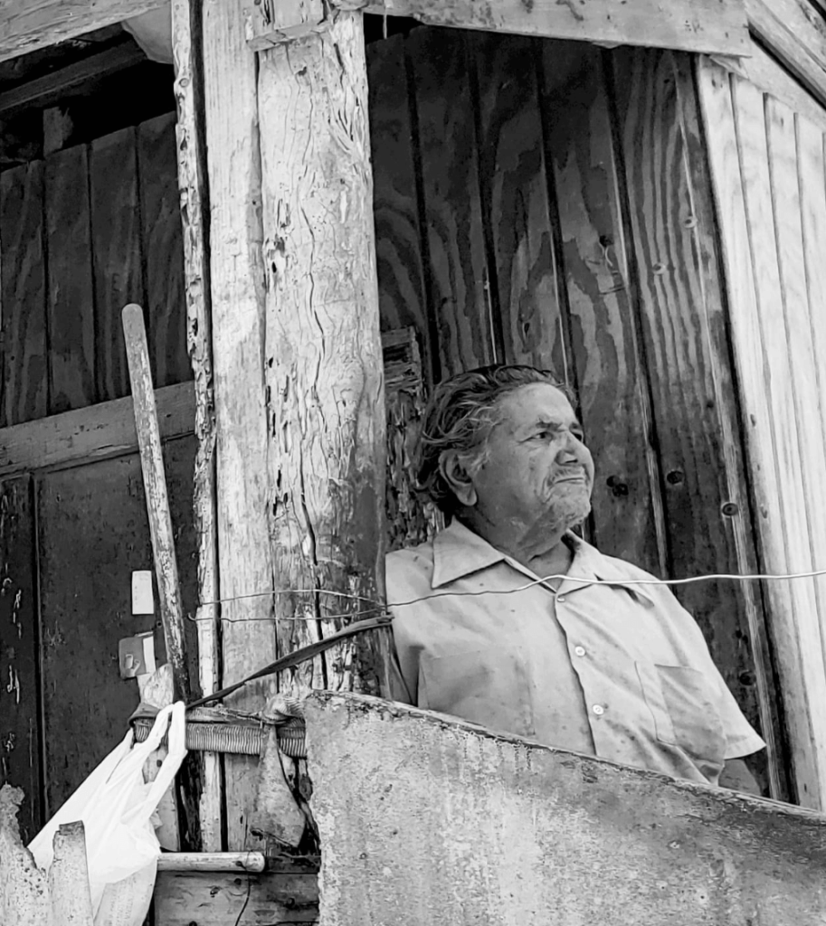 Don Andr&eacute;s Mart&iacute;nez of Florida awaits help after Hurricane Maria.